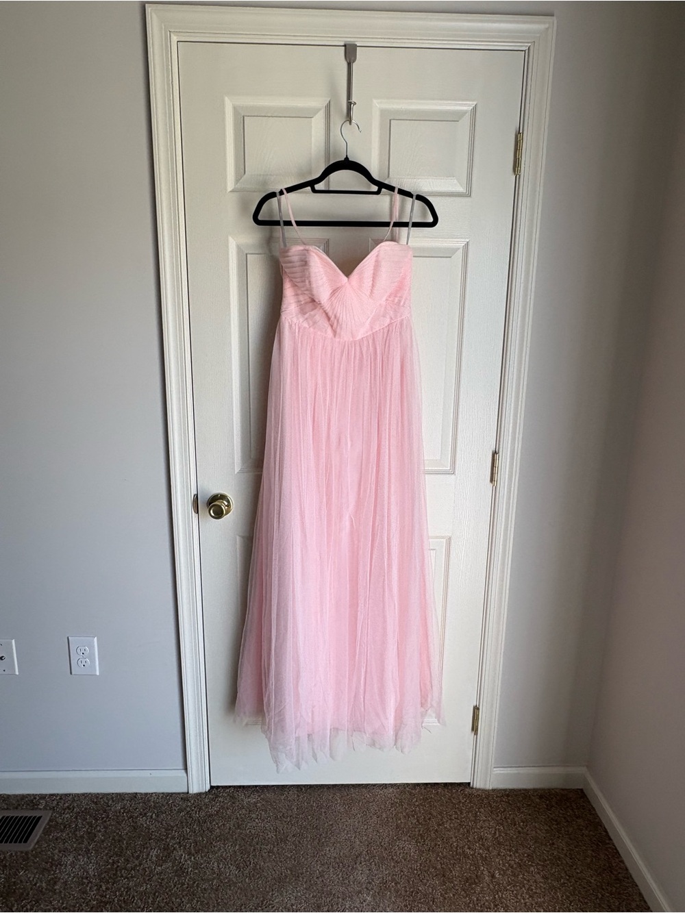 Wtoo Pink Tulle Strapless Prom Dress